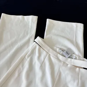 Abercrombie and Fitch White Cut Out Trousers thumbnail 7