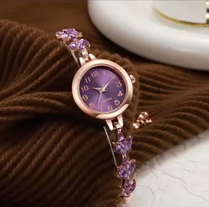 Brand New Purple and gold watch with purple gemstones thumbnail 4