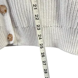 Quince Organic Cotton Oversized Boyfriend Cardigan Womens XS Ivory Cozy Comfort thumbnail 10