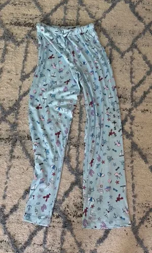 Printed beach lounge/pajama set (size small) Blue thumbnail 1