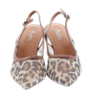 Mostrin Leopard Mesh Slingback Pointed Toe Flats Size 39 US 8 Brown Animal Print thumbnail 2