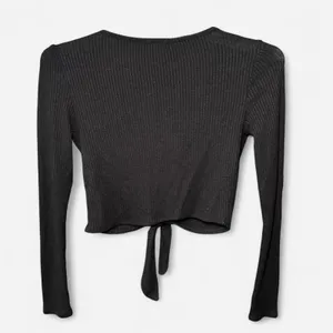 GARAGE Women's XS Black Ribbed Crop Top Casual Knit thumbnail 6