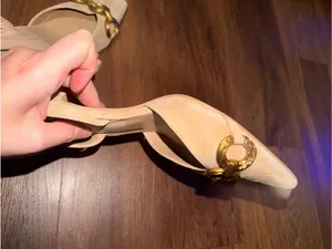 DOLCE VITA Haylee Slingback Pointed Toe Pump suede tan $140 summer 90s party thumbnail 12