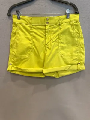 WHBM Neon Yellow Utility Shorts Size 6 Bright Summer Coastal Resort‎ Stretch thumbnail 2