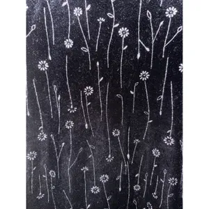 NonSuch Vintage Black Velvet Glitter Floral Mini Dress M Dark Romance Whimsigoth thumbnail 2
