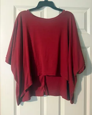 Ueu Oversized Crop Tshirt Red Size L thumbnail 1