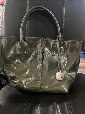 Orciani Olive Green Patent Tote thumbnail 4