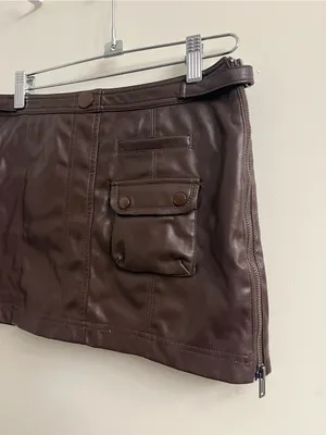 LPA Geronimo Faux Leather Mini Skirt XS thumbnail 4