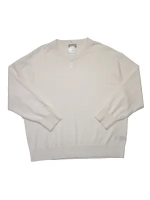 NWT J.Crew Cashmere Relaxed Crewneck Sweater in Snow Ivory Knit Pullover L thumbnail 6
