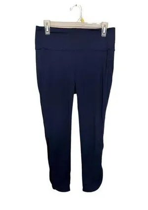 Free People Movement Navy Blue Cutout Crop Leggings Size Large thumbnail 1