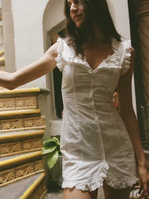 With Jean Lili mini white dress NEW thumbnail 1