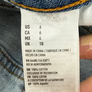 American Eagle Feather Embroidered Shorts‎ Womens 6 Hi Rise Distressed Denim thumbnail 8