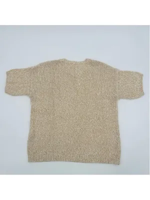 NWOT Women's Eileen Fisher Twisted Chainette Organic Cotton Sweater Size S Beige thumbnail 4