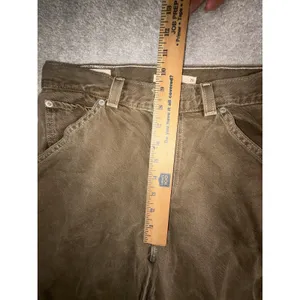 Levis Dad Utility Carpenter Jean Women Sz 26x30 Brown Denim Premium Big E thumbnail 11
