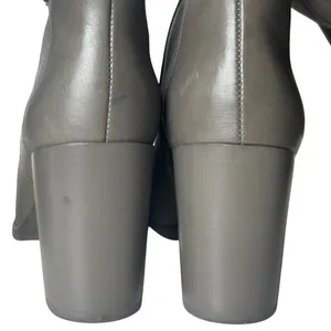 Antonio Melani‎ Grey Leather Over The Knee Mob Wife Boots 6M Chunky Heel Matrix thumbnail 8