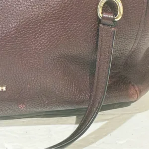 COACH‎ TURNLOCK Chain Tote 27 Zip Top Leather Shoulder Bag 57107 Oxblood thumbnail 4
