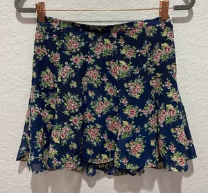 Show Me Your Mumu Blue Floral Mini Skirt Sz S Preppy Girly Flirty thumbnail 1