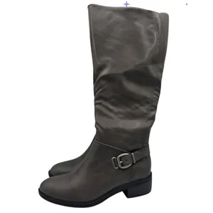 Baretrap Womens Sasson Tall Shaft Riding Boot Size 8.5 Faux Leather Gray Comfort thumbnail 5
