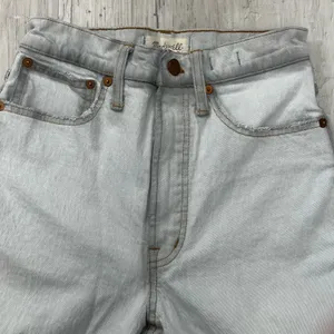 Madewell The Perfect Vintage Wide Leg Light Wash Crop Jeans Flaws 24 thumbnail 3