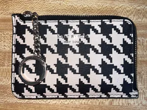 Kate Spade Black and White Houndstooth Wallet thumbnail 1