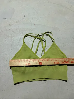 Aerie Green ribbed Strappy Bralette medium thumbnail 2