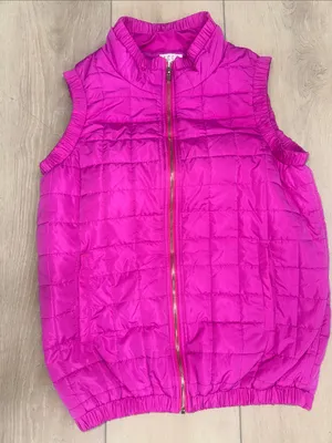 TCEC Quilted Cinch Trim Vest, Fuchsia thumbnail 3