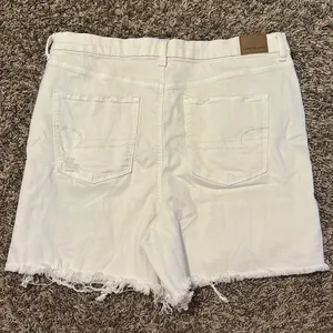 American Eagle Curvy Hi-Rise Shortie Jean Shorts 18 White thumbnail 2