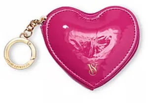 NWT Victoria’s Secret Hot Pink Shine Heart Coin Pouch Keychain 💖 thumbnail 1