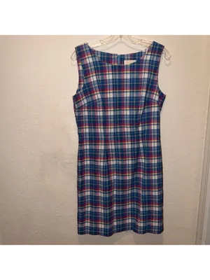 Vintage Sleeveless Plaid dress Jumper 90s teacher cottagecore thumbnail 2