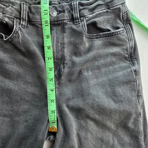 American‎ Eagle Womens High Waisted Mom Jeans Washed Black Stretch 10 Long thumbnail 9