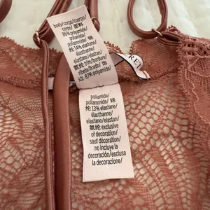 Victoria’s Secret Dusty Rose Nightie Sz S Small See Through Lace Slip Lingerie thumbnail 6