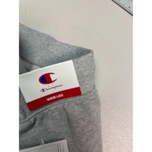 Champion Womens Iconic Puddle Pant Wide Leg Sweatpants Light Grey Heather L thumbnail 6