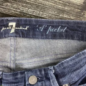 A Pocket Flair hem Low Rise Blue Jeans By 7 For All Mankind 28 thumbnail 6