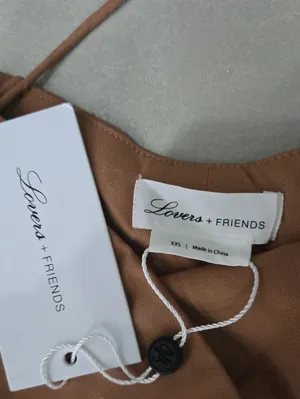 NWT! Lovers + Friends Emma Long One-Shoulder Asymmetric Dress in Tan Size XXS thumbnail 7