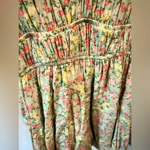 Altar’d State Green Floral Cutout Romper Lined XS NWOT thumbnail 10