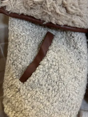 Love Tree Tan and Cream Sherpa Vest thumbnail 3