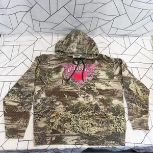 Y2K Cabelas Camo Hoodie Womens‎ Medium Green Advantage Max 1 Open Terrain Heart. thumbnail 6