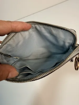 Coach Blue Zip Wristlet Wallet w/ Wrist Strap, Logo Accents, Credit Card thumbnail 12