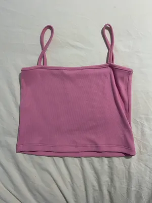 Brandy Melville Pink Bandeau Tank Top Ribbed thumbnail 3
