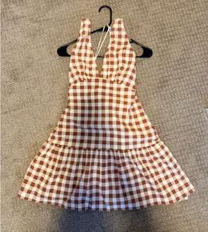 Free People Halter Gingham Mini Dress thumbnail 1