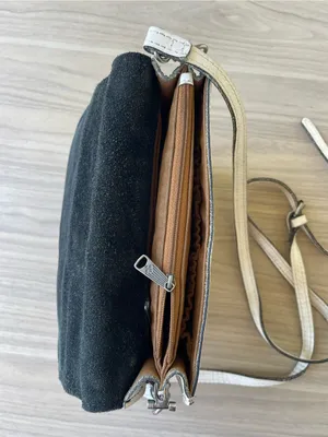 Patricia Nash Black and White Leather Two-Tone Crossbody thumbnail 9