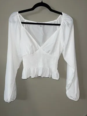 WAYF white blouse thumbnail 1