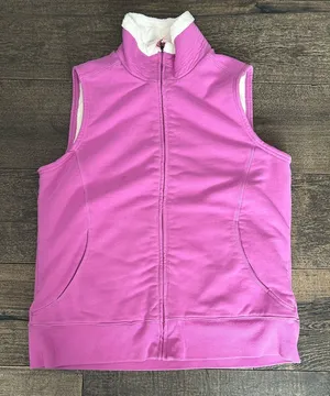 Women’s L.L. Bean Pink Sleeveless Vest‎ medium thumbnail 1