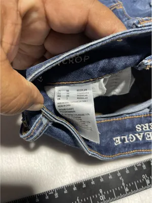 American Eagle Dark Wash Distressed Skinny Jeans Size 00 Regular thumbnail 5