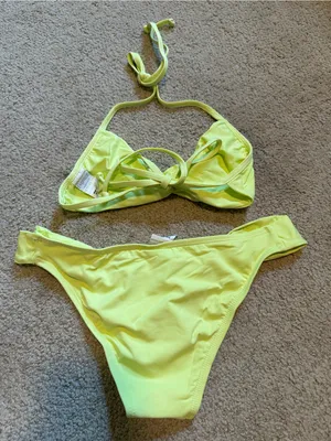 NWOT L*Space twist front bikini set lime extra small thumbnail 5
