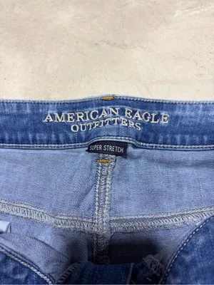 American Eagle Outfitters Blue Denim hi-rise shortie Red Rose Embroidery 14 thumbnail 10