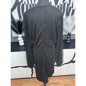 Missguided Plus Black Bodycon Dress Women's 16 Zip Back Minimalist Cocktail thumbnail 4