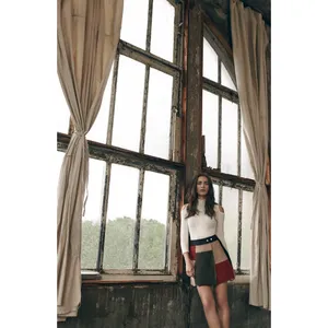 NWT 1.STATE Colorblock Faux Suede A-Line Miniskirt thumbnail 3