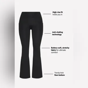 Yitty PureLuxe Everyday Kick Flare leggings size 2X with pockets grey color thumbnail 5