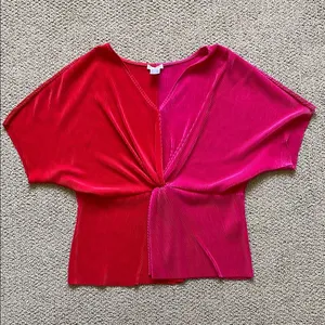 Venus Red and Pink Knotted Top thumbnail 1